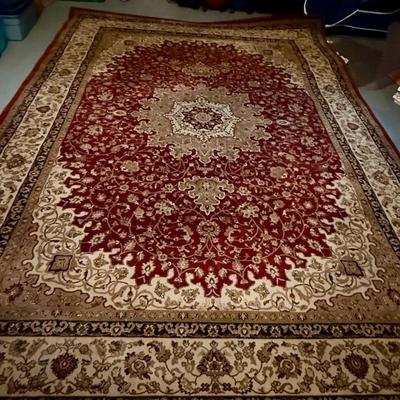 Beautiful Izmir 8x11 red, cream and black rug