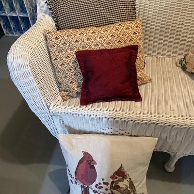 Three pretty throw pillows