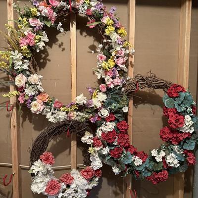Three pretty spring wreaths