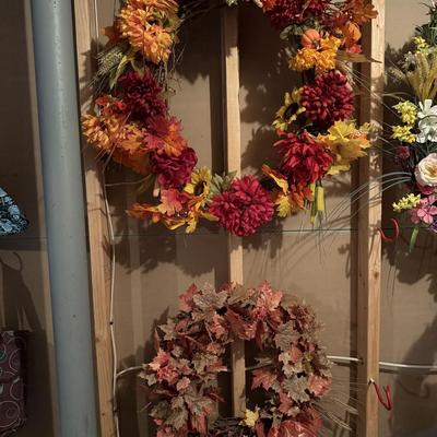 Two fall wreaths