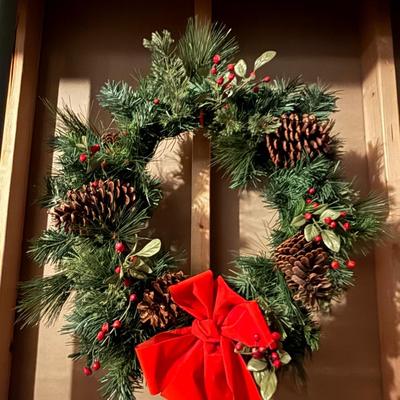 Four holiday wreaths