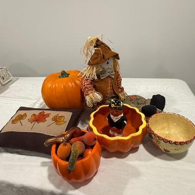 Lot of fall decor (includes a bin of more items as well!)