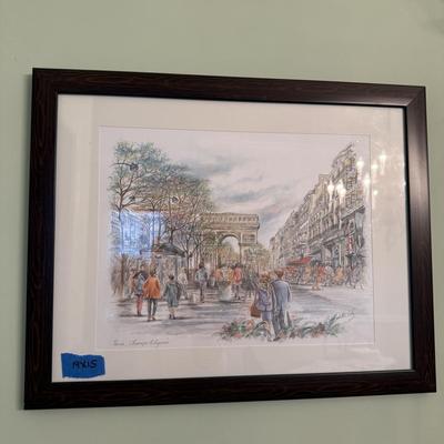 Signed Bernadette Voz. Champs Elysees, Paris