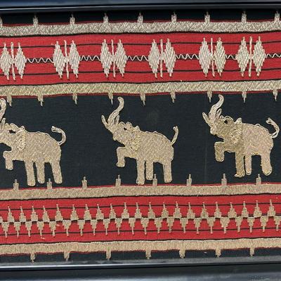 Framed Indonesian Textile Art