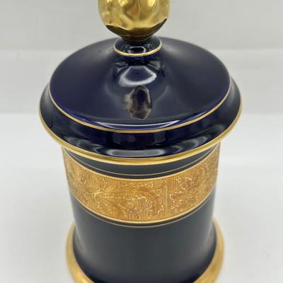 Lindner Cobalt Blue Porcelain Canister