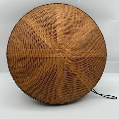 Vintage Handwoven Rattan Bamboo Hat – Traditional Indonesian Conical Ca