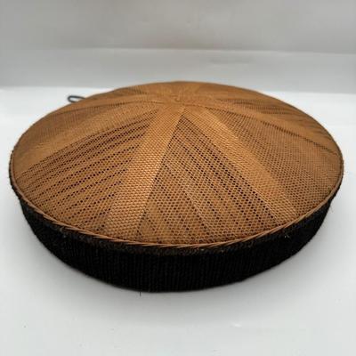 Vintage Handwoven Rattan Bamboo Hat – Traditional Indonesian Conical Ca