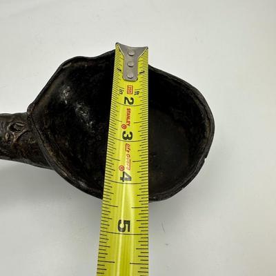 Indonesian Bronze Ritual Ladle with Carved Handle