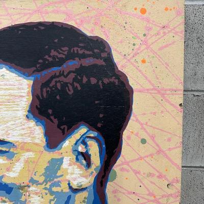 Buster Keaton Original Portrait on Wood Panel