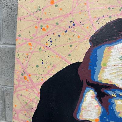 Buster Keaton Original Portrait on Wood Panel