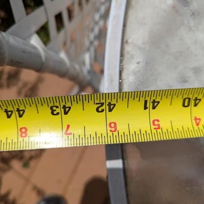 Marked - Vintage "Brown Jordan" Outdoor Metal Plastic Strap Patio Set