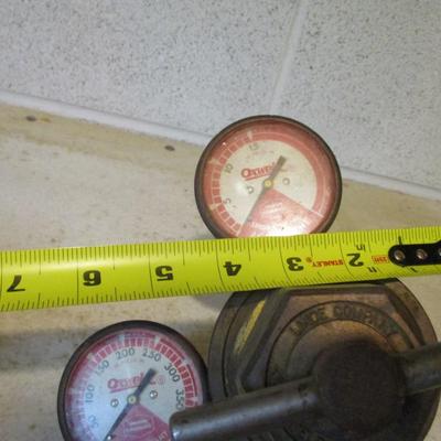 Vintage OXWELD Acetylene Gauges Union Carbide Linde Company (TR)