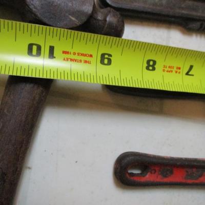 Vintage Hand Tools Saw With Teeth On Both Sides Wrenches Hammers Drill Saws (TR)