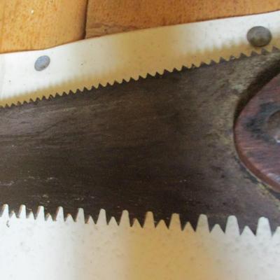 Vintage Hand Tools Saw With Teeth On Both Sides Wrenches Hammers Drill Saws (TR)