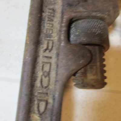 Vintage Hand Tools Saw With Teeth On Both Sides Wrenches Hammers Drill Saws (TR)