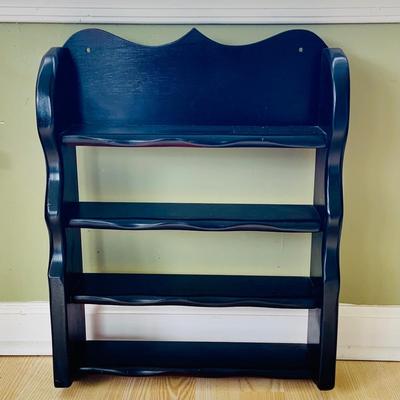 LOT : Covered Table, Lamp Cast Iron Duck Door Stop, Wood Shelf and Other Home Decor