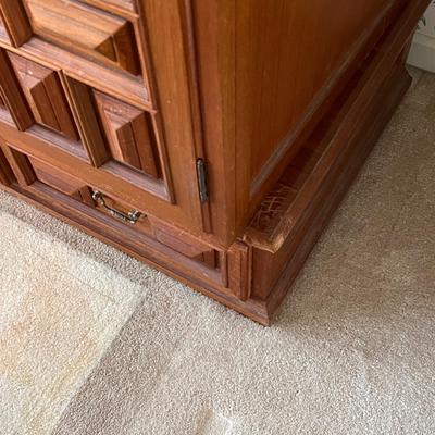 Spanish Colonial Style Solid Wood Armoire Wardrobe (PBN-RG)