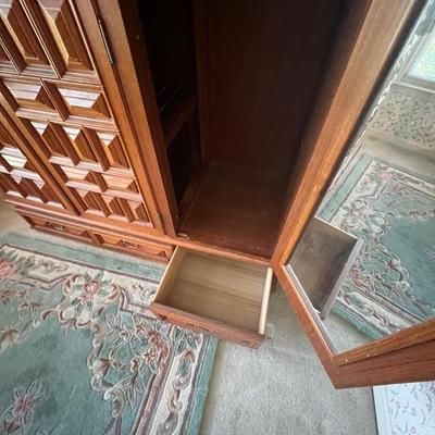 Spanish Colonial Style Solid Wood Armoire Wardrobe (PBN-RG)