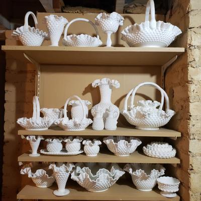 Large Lot of Fenton Milk Glass and More (G-KD)