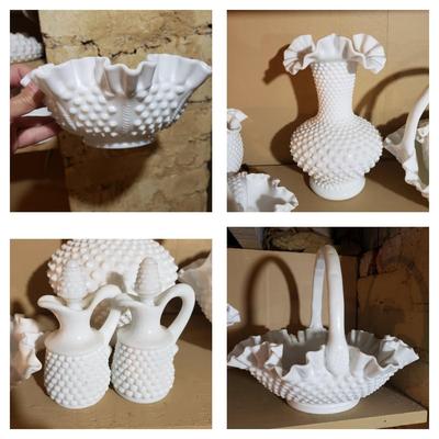 Large Lot of Fenton Milk Glass and More (G-KD)