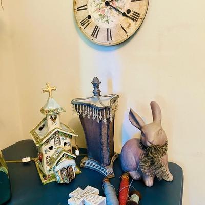 Bunny, Clock, Lamp, Heather Goldminc church