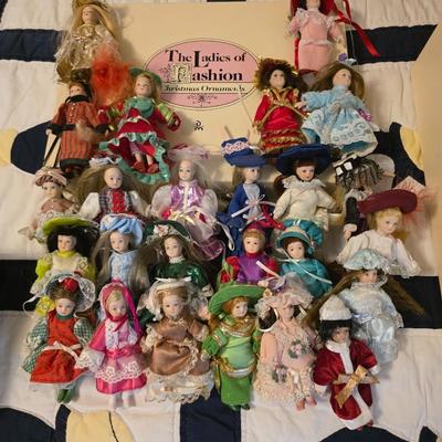 The Ladies of Fashion christmas Ornaments set of 25