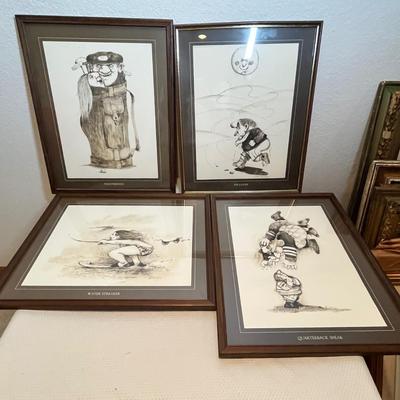 Lot 79 Sports Caractures Ltd Edition Prints signed