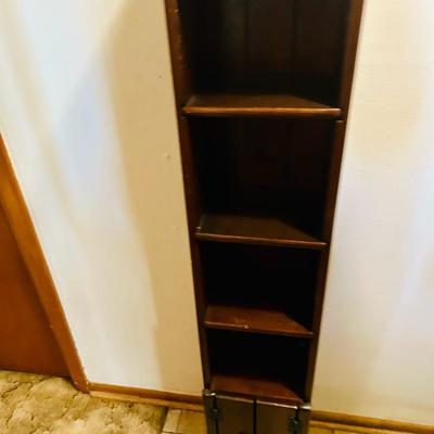 Brown book shelf