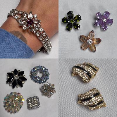 Dior, Trifari, Marvella, and More Broaches, Clip-On Earrings, and Bracelets (ST-DZ)