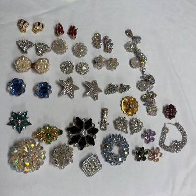Dior, Trifari, Marvella, and More Broaches, Clip-On Earrings, and Bracelets (ST-DZ)