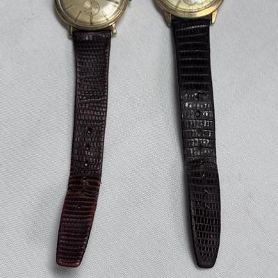Two Nicolet Leather Strap Watches (ST-DZ)