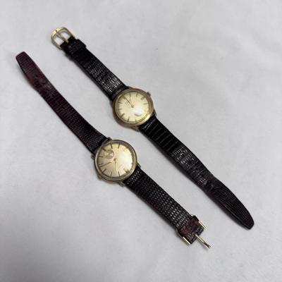 Two Nicolet Leather Strap Watches (ST-DZ)