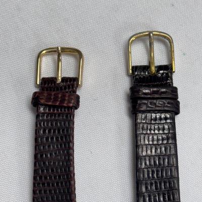 Two Nicolet Leather Strap Watches (ST-DZ)