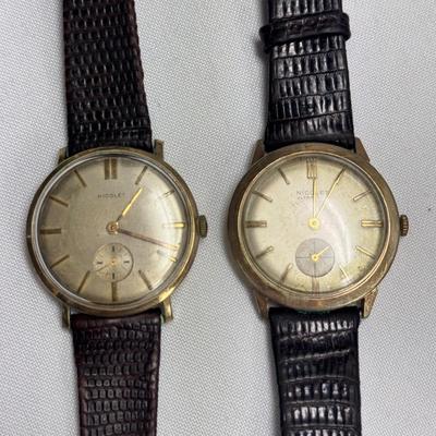 Two Nicolet Leather Strap Watches (ST-DZ)