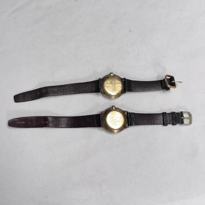 Two Nicolet Leather Strap Watches (ST-DZ)