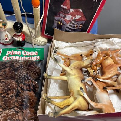 Box of Christmas items