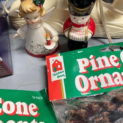 Box of Christmas items