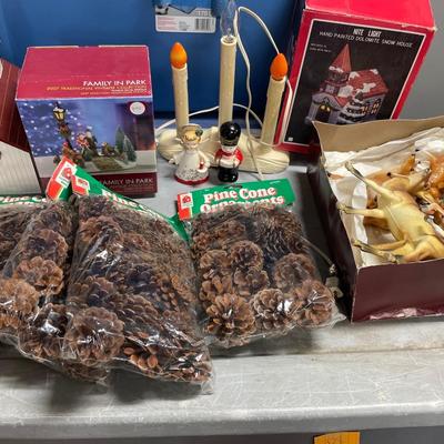 Box of Christmas items
