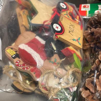 Box of Christmas items