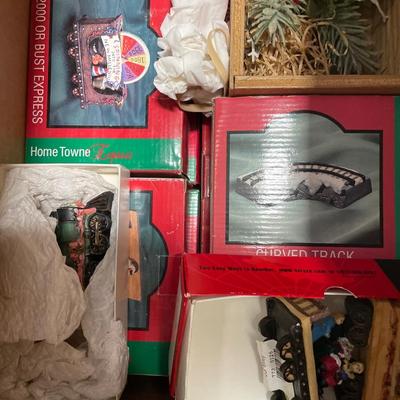 Box of Christmas trains
