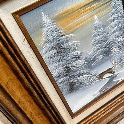 Lot 82 Vintage signed print & Oil painting