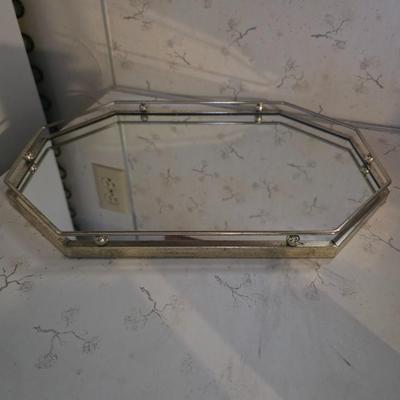 Vintage Napco coffee pitcher w/5 cups and mirror tray lot