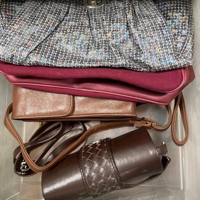 Organizers and boxes of clothes