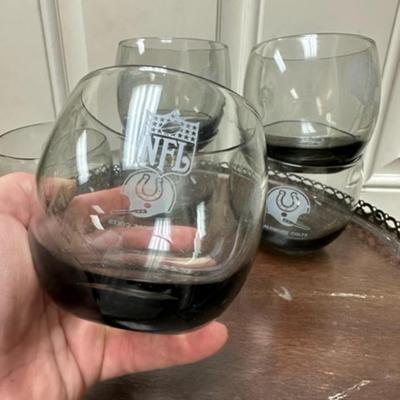 Set of 6 Baltimore Colts Vintage collectable cocktail glasses
