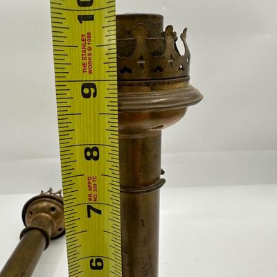 Vintage Brass Spring Loaded Candle Stick Holders - Two Pairs