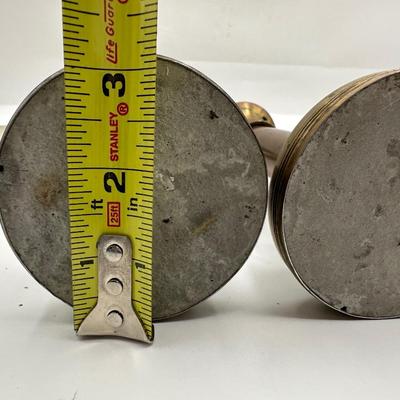 Vintage Brass Spring Loaded Candle Stick Holders - Two Pairs