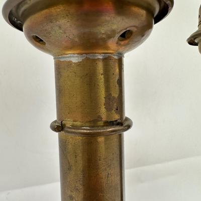 Vintage Brass Spring Loaded Candle Stick Holders - Two Pairs