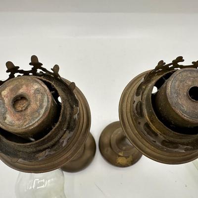 Vintage Brass Spring Loaded Candle Stick Holders - Two Pairs