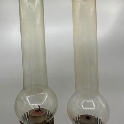 Vintage Brass Spring Loaded Candle Stick Holders - Two Pairs