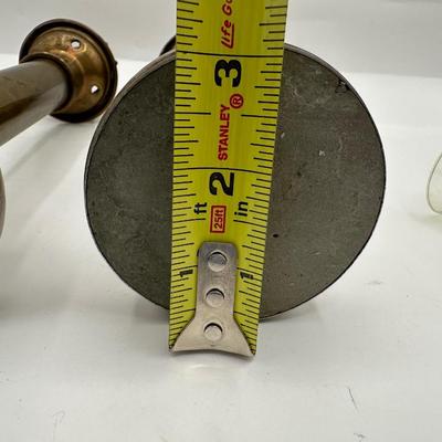 Vintage Brass Spring Loaded Candle Stick Holders - Two Pairs